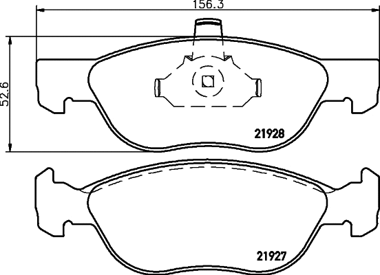 Brake Pad Set, disc brake (T1326)