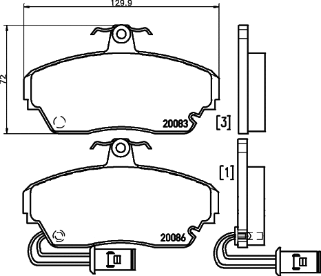 Brake Pad Set, disc brake (T0372)