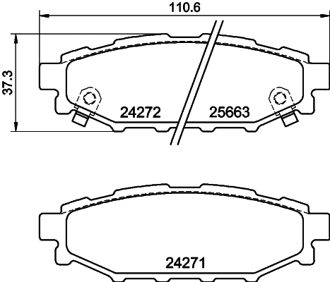 Brake Pad Set, disc brake (T2788)