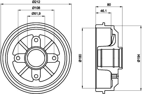 Brake Drum (62900)