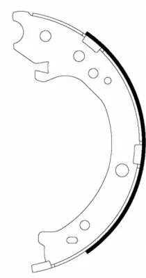 Brake Shoe Set, parking brake (H1727)