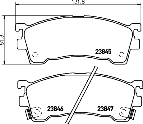 Brake Pad Set, disc brake (T1557)
