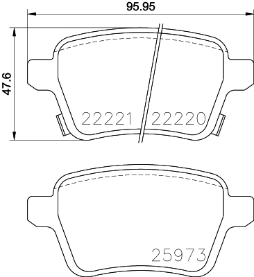 Brake Pad Set, disc brake (T2494)