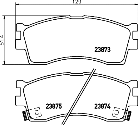 Brake Pad Set, disc brake (T1335)