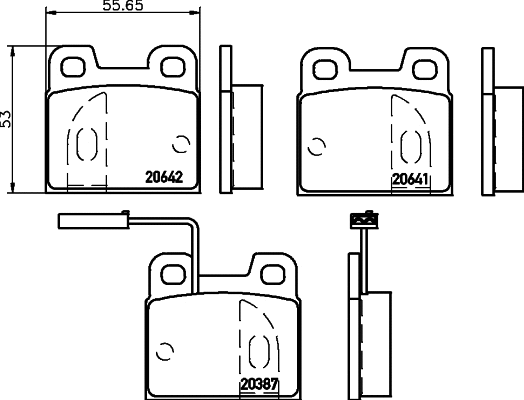 Brake Pad Set, disc brake (T1056)