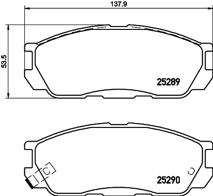 Brake Pad Set, disc brake (T2116)