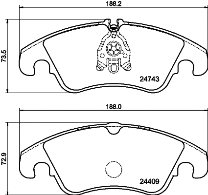 Brake Pad Set, disc brake (T1884)