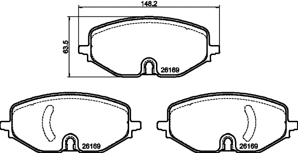 Brake Pad Set, disc brake (T2892)