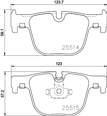 Brake Pad Set, disc brake (T2165)