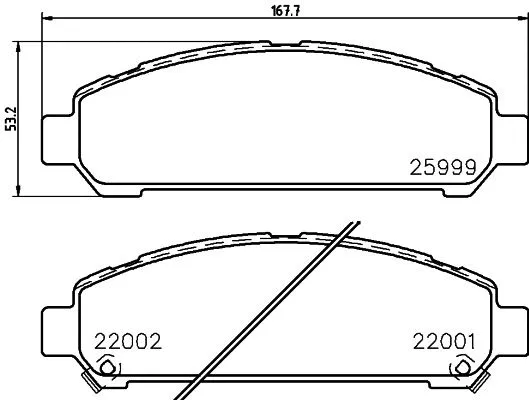 Brake Pad Set, disc brake (T2327)