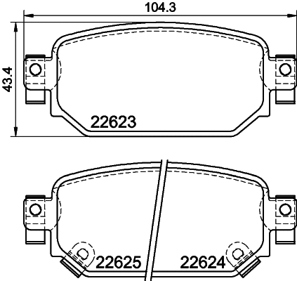 Brake Pad Set, disc brake (T2771)