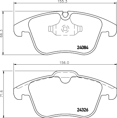 Brake Pad Set, disc brake (T1732)