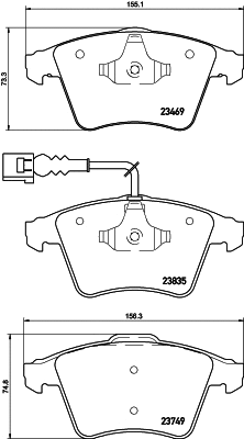 Brake Pad Set, disc brake (T2312)