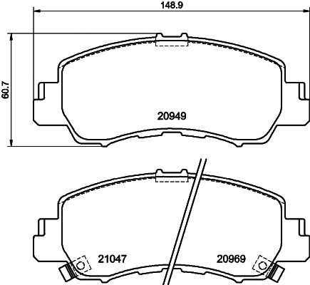 Brake Pad Set, disc brake (T3173)