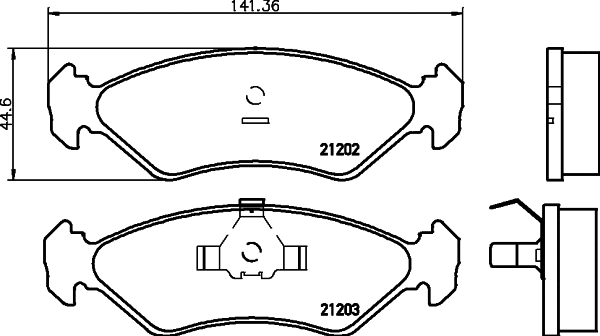 Brake Pad Set, disc brake (T1022)