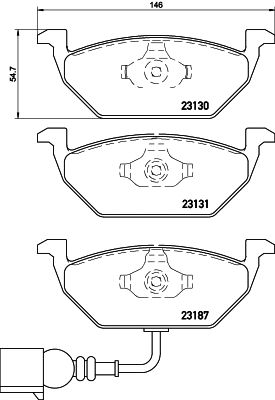 Brake Pad Set, disc brake (T1163)