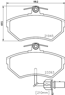 Brake Pad Set, disc brake (T5122)