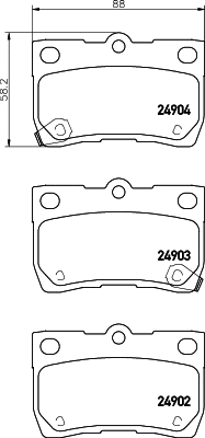 Brake Pad Set, disc brake (T1903)