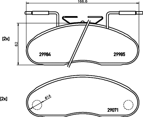 Brake Pad Set, disc brake (C3012)