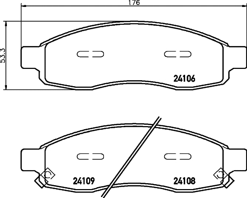Brake Pad Set, disc brake (T1739)