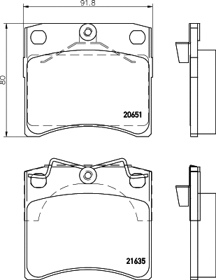 Brake Pad Set, disc brake (T5115)
