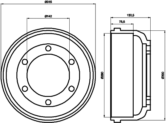 Brake Drum (61012)