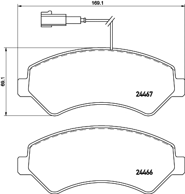 Brake Pad Set, disc brake (T2201)