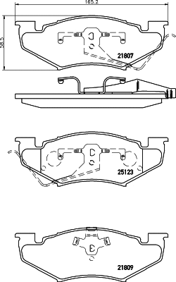 Brake Pad Set, disc brake (T1944)