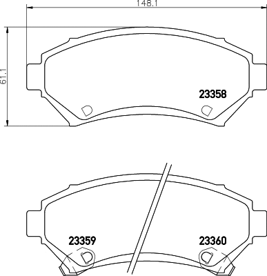 Brake Pad Set, disc brake (T3086)