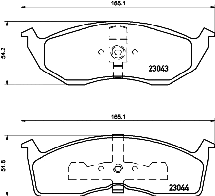 Brake Pad Set, disc brake (T1100)