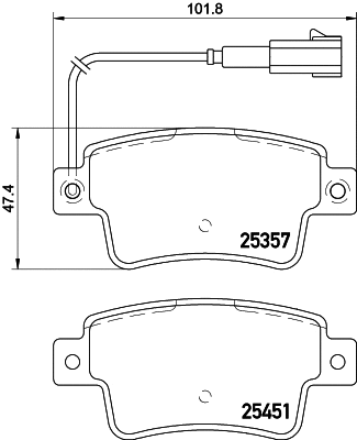 Brake Pad Set, disc brake (T2168)