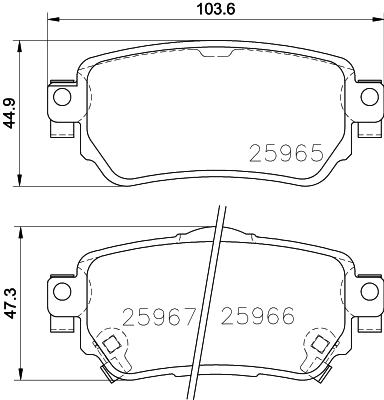 Brake Pad Set, disc brake (T2343)