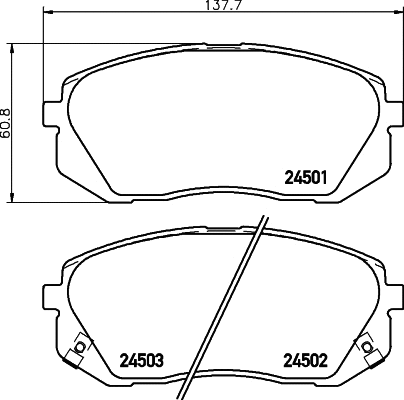 Brake Pad Set, disc brake (T1660)
