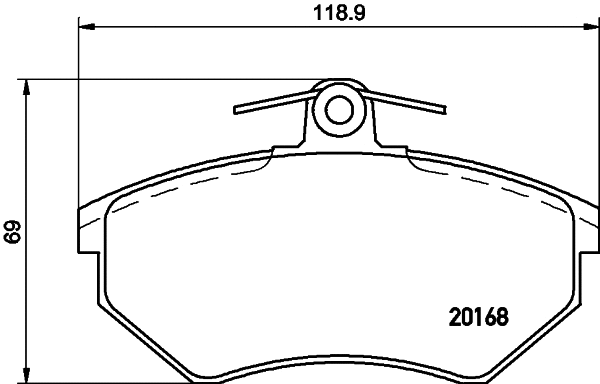 Brake Pad Set, disc brake (T5051)