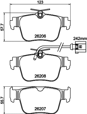 Brake Pad Set, disc brake (T3188)
