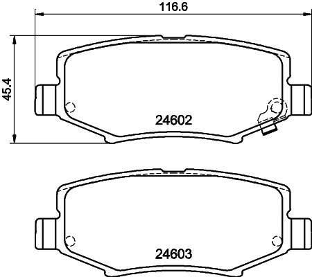 Brake Pad Set, disc brake (T1822)
