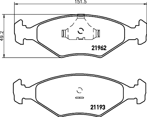Brake Pad Set, disc brake (T1146)