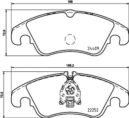 Brake Pad Set, disc brake (T2521)