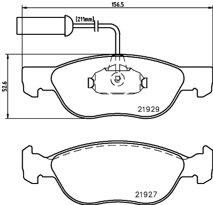 Brake Pad Set, disc brake (T1140)