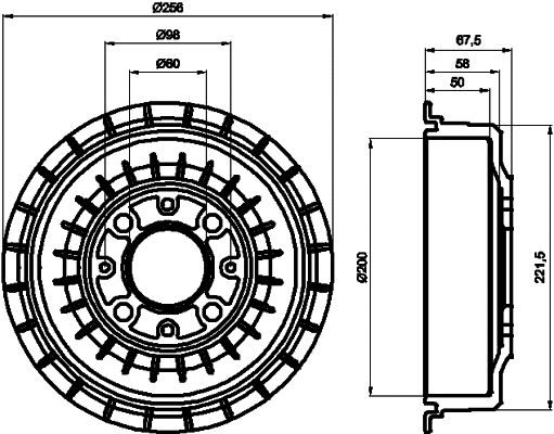 Brake Drum (62902)