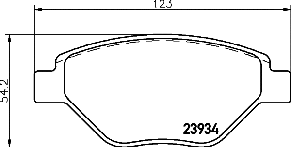 Brake Pad Set, disc brake (T1374)