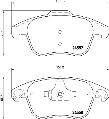 Brake Pad Set, disc brake (T1702)