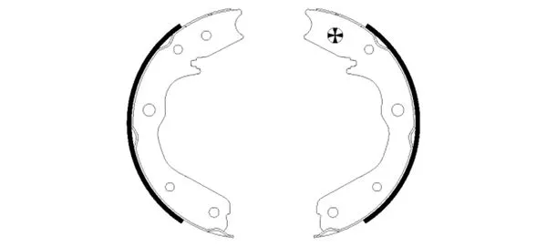Brake Shoe Set, parking brake (H9530)