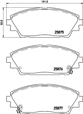 Brake Pad Set, disc brake (T2318)