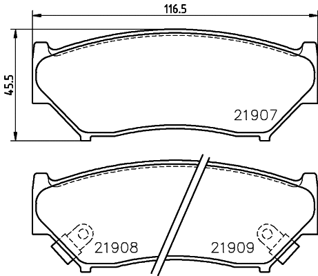 Brake Pad Set, disc brake (T3081)