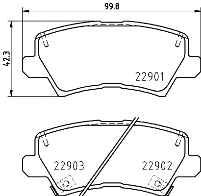 Brake Pad Set, disc brake (T2730)