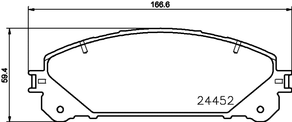 Brake Pad Set, disc brake (T1997)