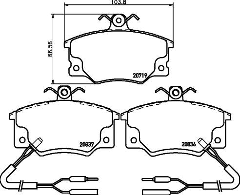 Brake Pad Set, disc brake (T5037)
