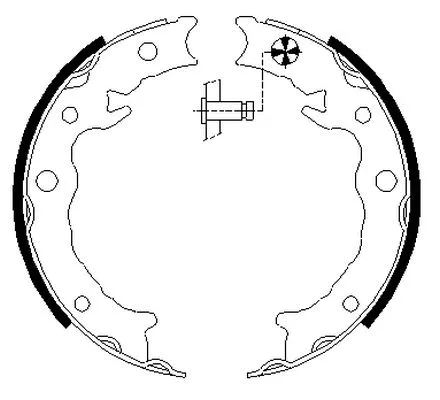 Brake Shoe Set, parking brake (H1812)