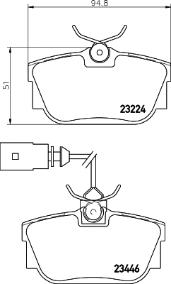 Brake Pad Set, disc brake (T5137)